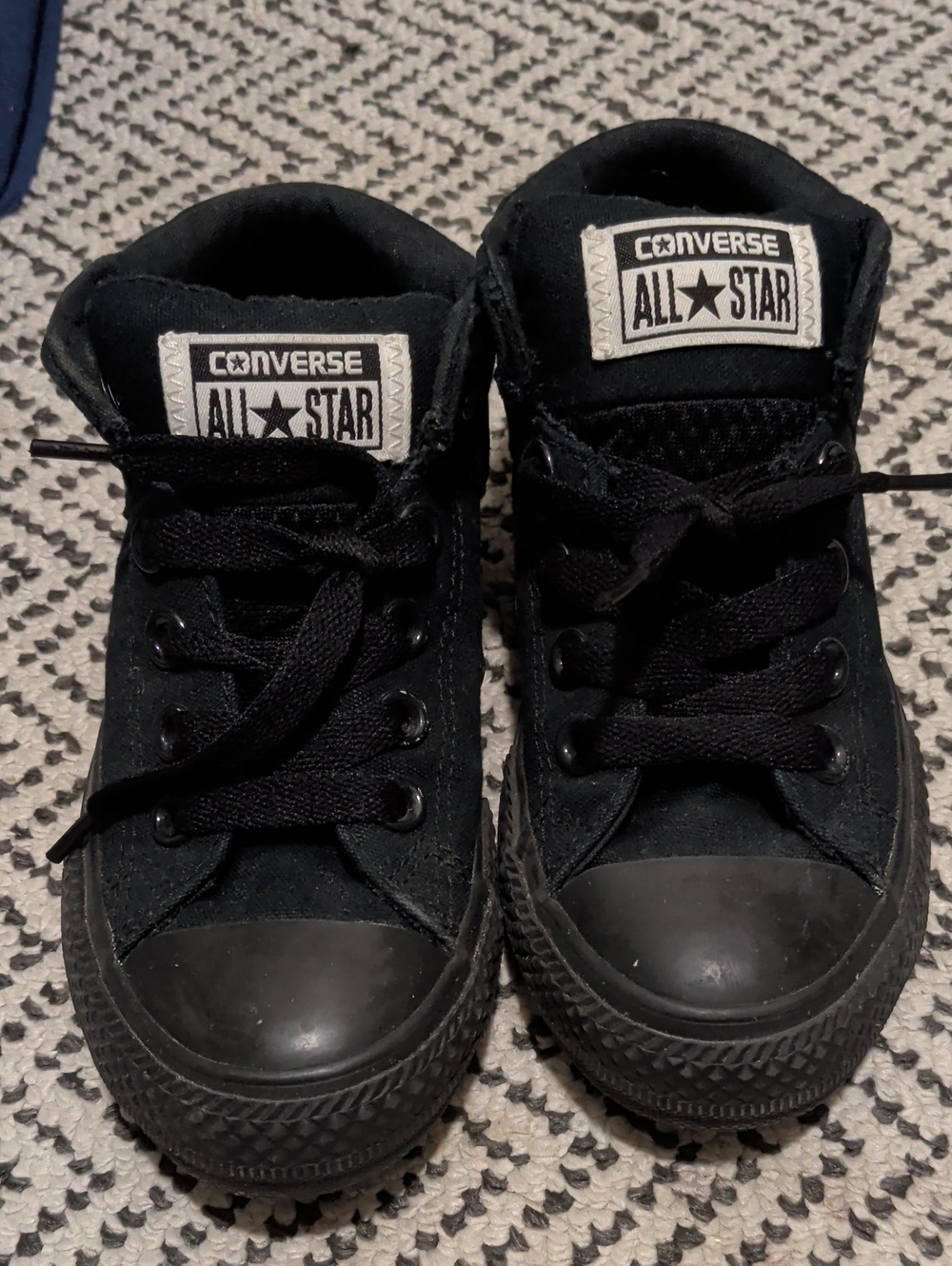 Converse Kids Black Canvas Low-Top Sneakers